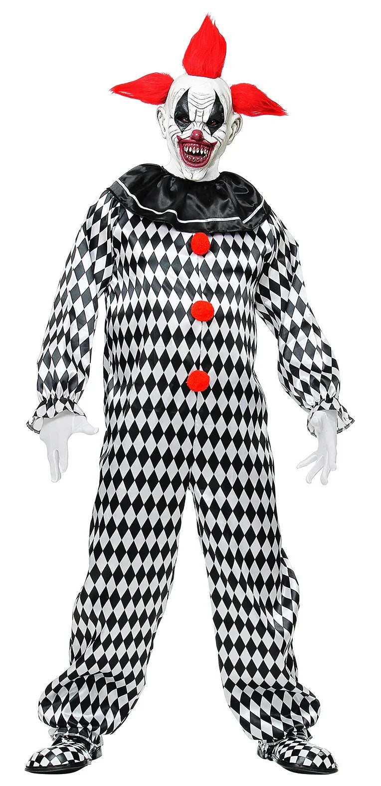 Máscara de Payaso Diabólico con Pelo Rojo Máscaras de Payaso Asesino Widmann