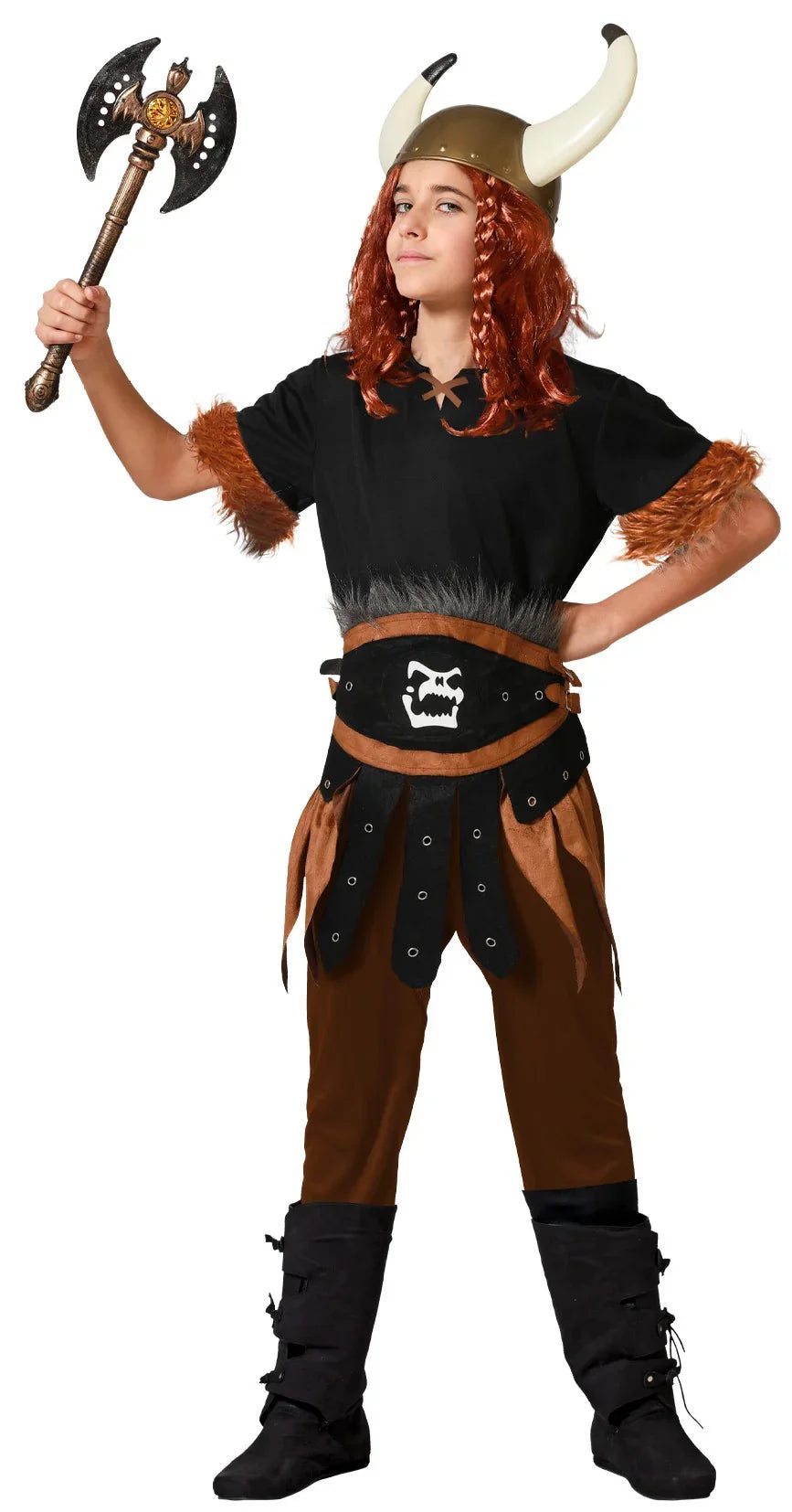 Disfraz de Vikingo Oscuro Infantil Vikingo Atosa