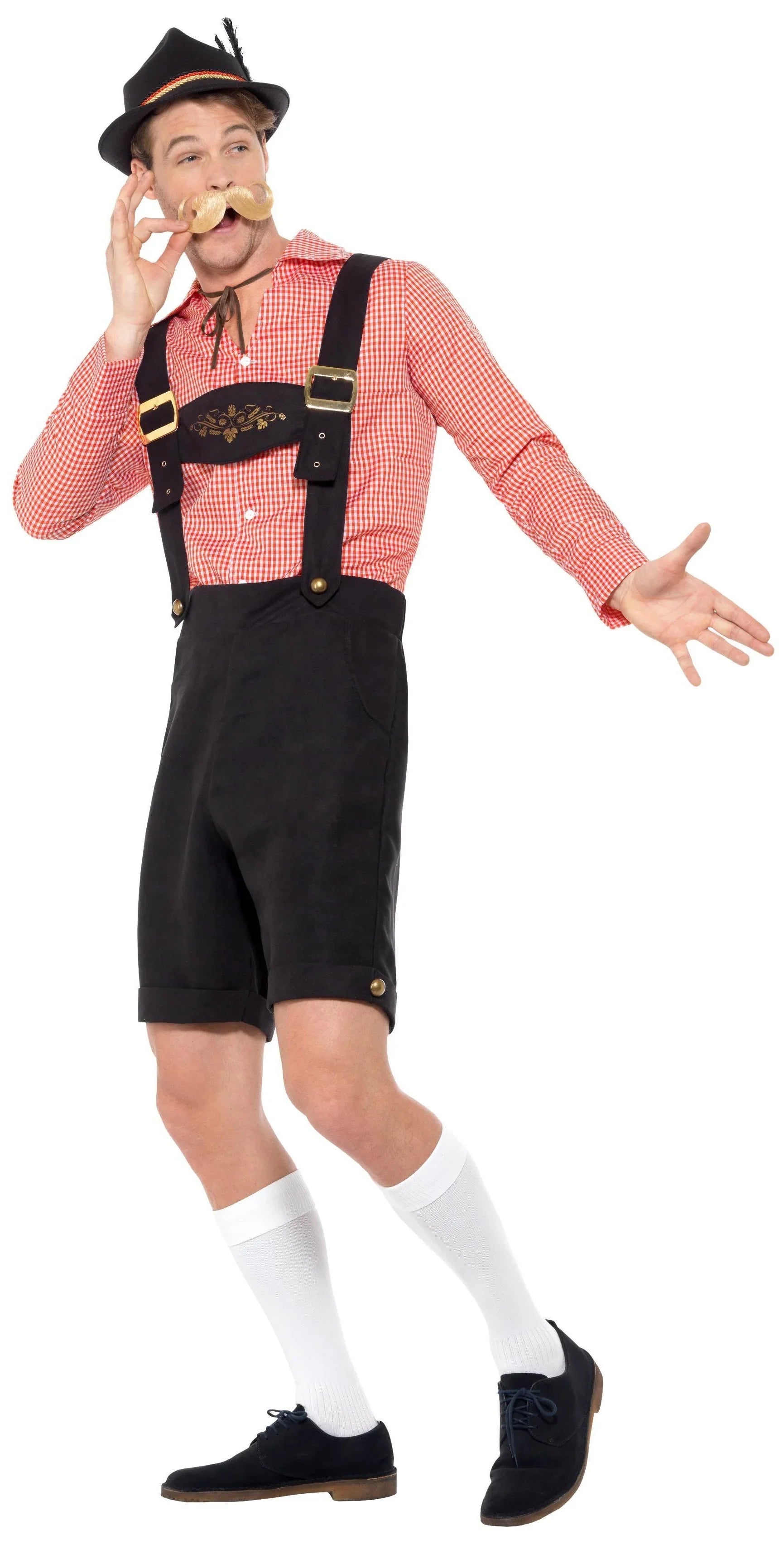 Disfraz de Bávaro Elegante Corto para Hombre Tiroleses Oktoberfest Smiffys