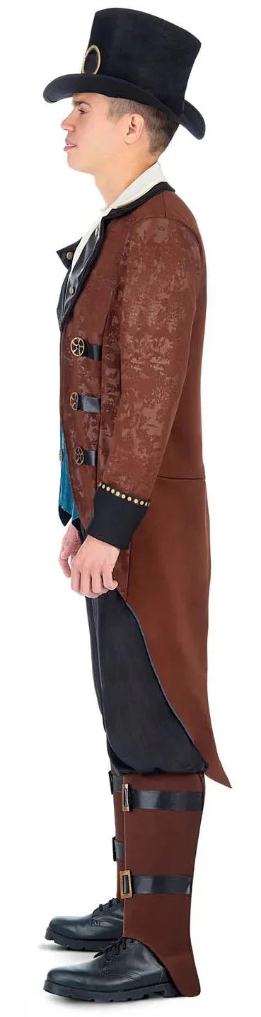 Disfraz de Steampunk con Chaleco Azul para Hombre Steampunk Viving