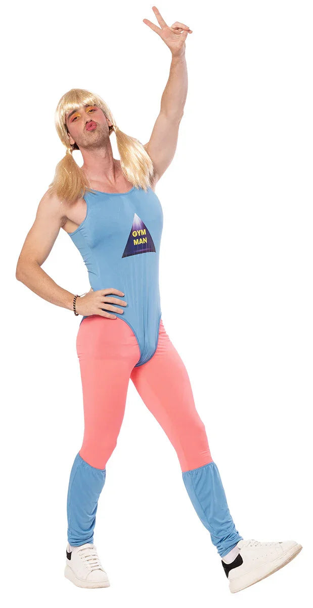 Disfraz de Profesora de Aerobic Años 80 para Hombre Gimnastas de Aeróbic Años 80 Rubies