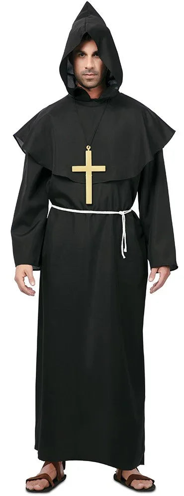 Disfraz de Monje Negro para Hombre Religiosos EuroCarnavales