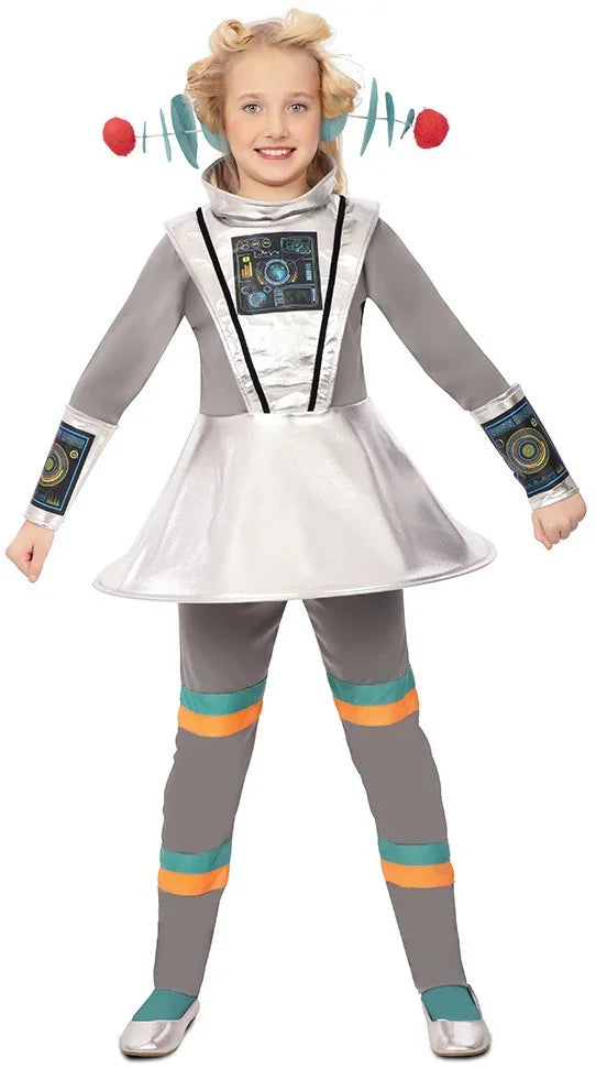 Disfraz de Viajera Espacial Futurista para Niña Extraterrestres EuroCarnavales