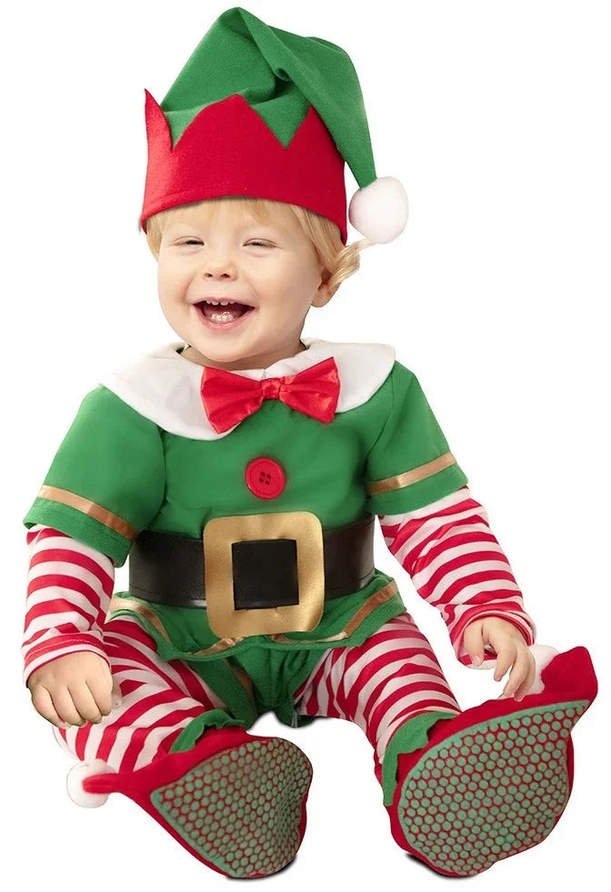 Disfraz de Elfo de Papá Noel para Bebé Elfos Navideños EuroCarnavales