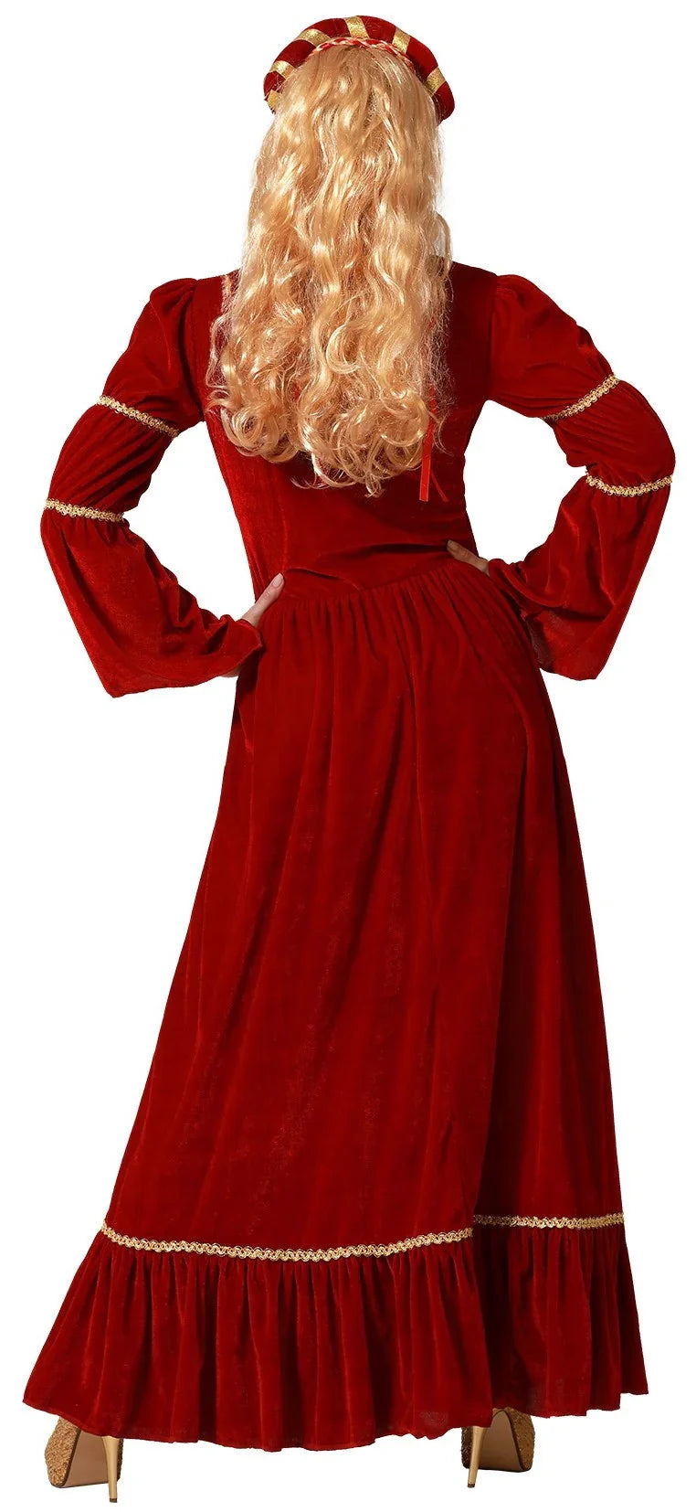 Disfraz de Doncella Medieval Granate para Mujer Princesas y Damas Medievales Atosa