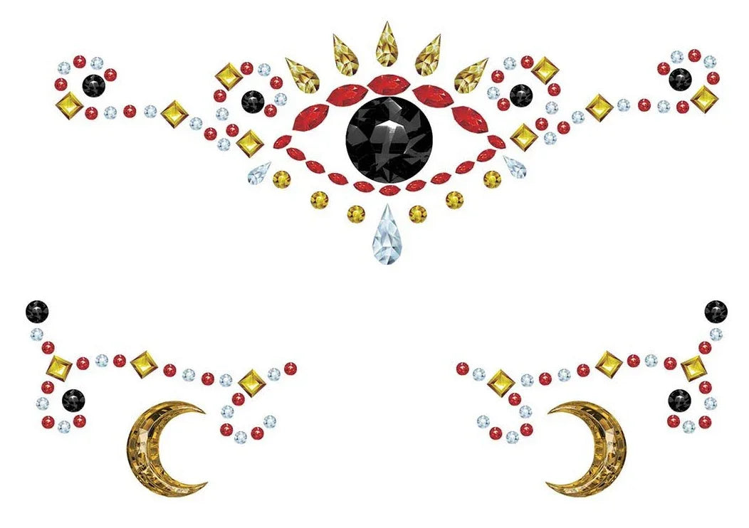 Gemas Faciales Adhesivas de Gitana Pitonisa Kits de Maquillaje Guirca