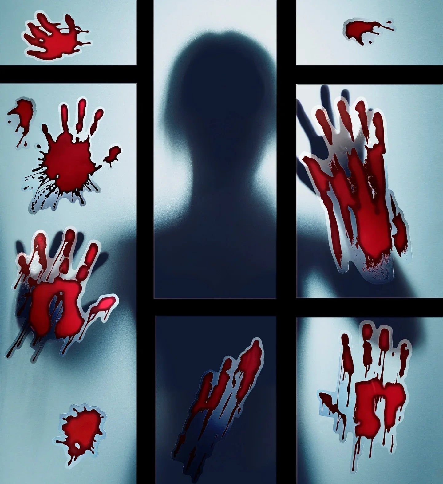 Huellas de Manos con Sangre Adhesivas para Decoración Decoración Halloween Widmann