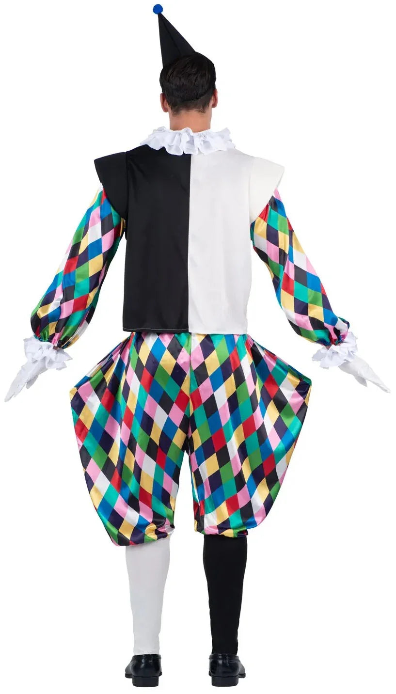 Disfraz de Arlequín Multicolor para Hombre Arlequines y Bufones Viving