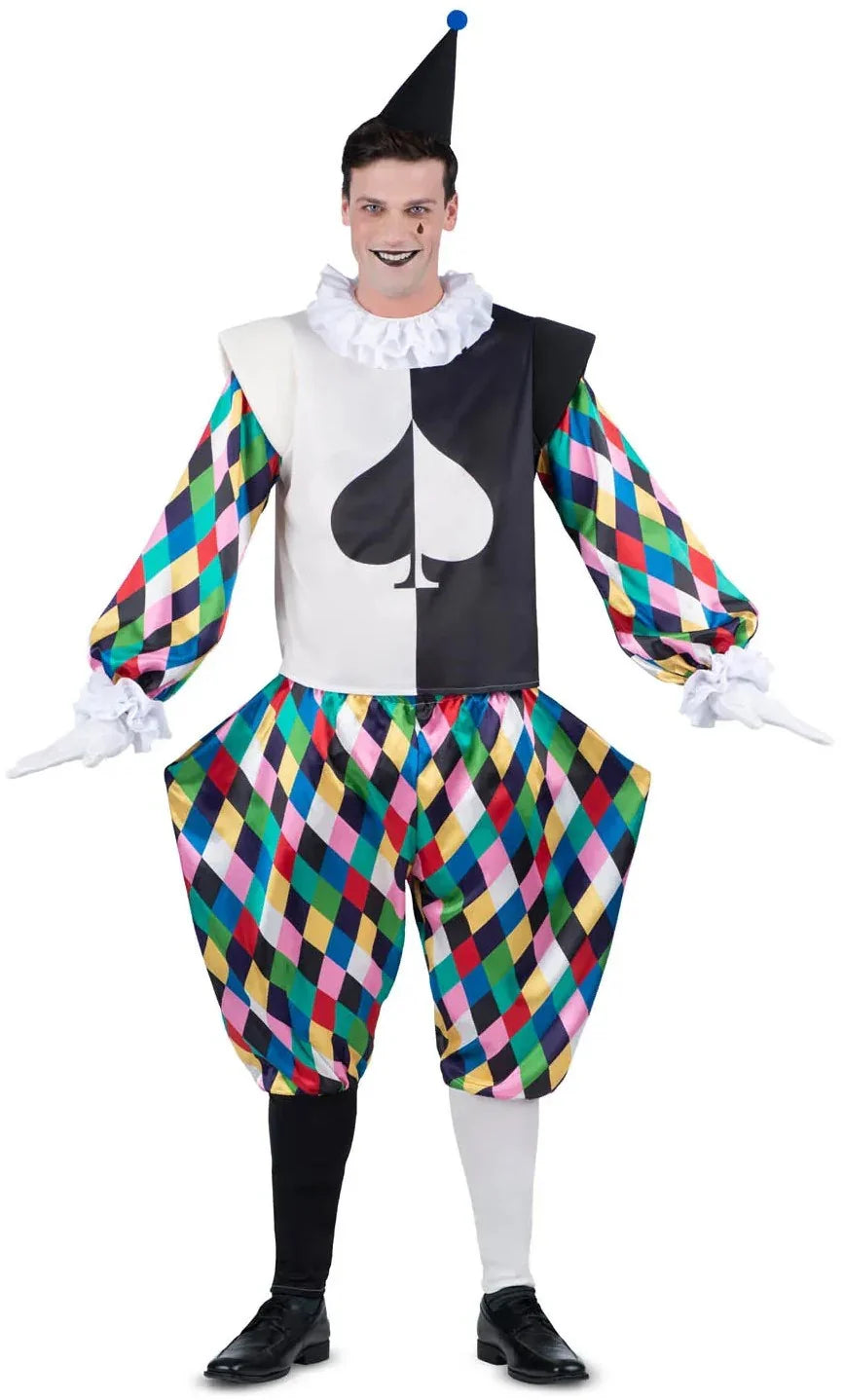 Disfraz de Arlequín Multicolor para Hombre Arlequines y Bufones Viving