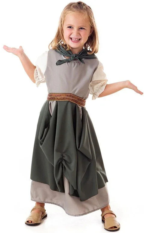 Disfraz de Frutera Medieval para Niña Taberneras y Campesinas Medievales Llopis