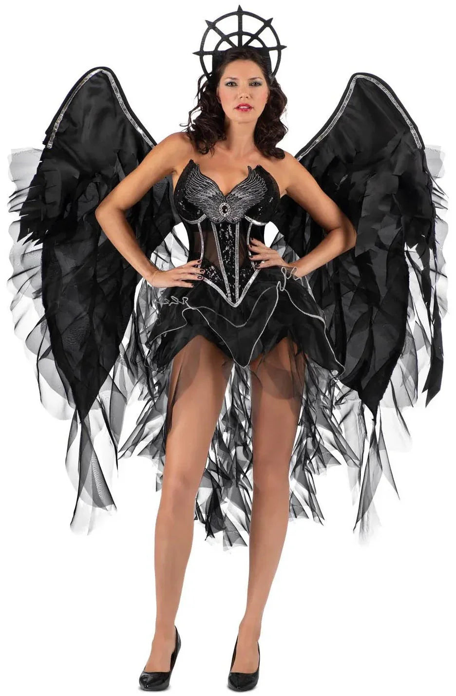 Disfraz de Ángel Negro para Mujer Disfraces Halloween Viving