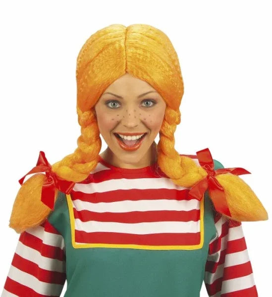 Peluca Naranja con Coletas COMPLEMENTOS Widmann