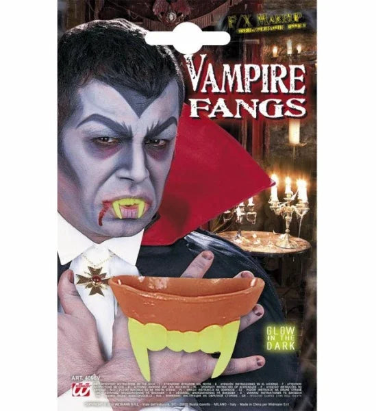 Dentadura superior de Vampiro, Luminosa COMPLEMENTOS Widmann