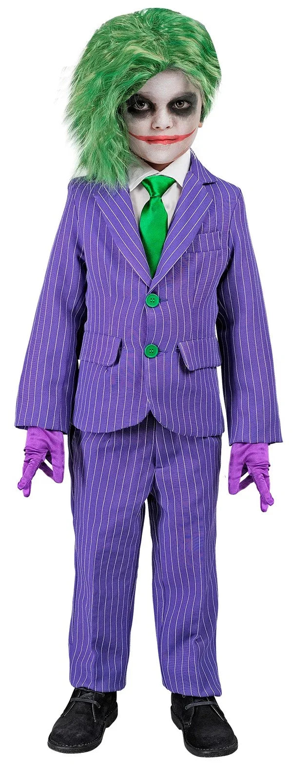 Traje de Joker Morado con Rayas para Niño Joker Widmann