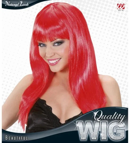 Peluca Roja Larga Lisa COMPLEMENTOS Widmann