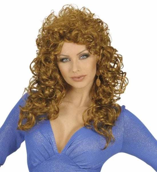 Peluca Rizada Castaña Larga COMPLEMENTOS Widmann