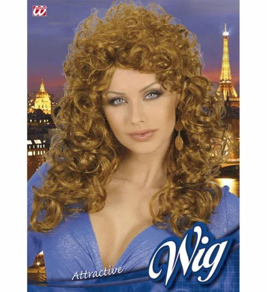 Peluca Rizada Castaña Larga COMPLEMENTOS Widmann