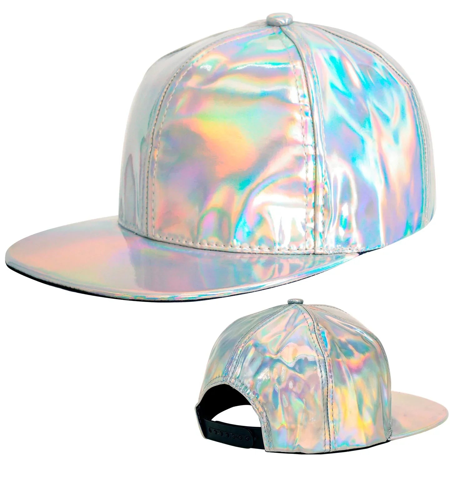 Gorra de Rapero Hip Hop Holográfica Plateda Raperos y Hip Hop Widmann