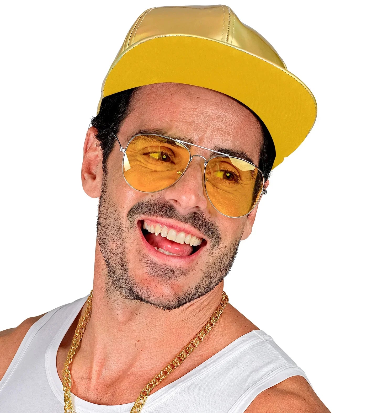 Gorra de Rapero Hip Hop Holográfica Dorada Raperos y Hip Hop Widmann