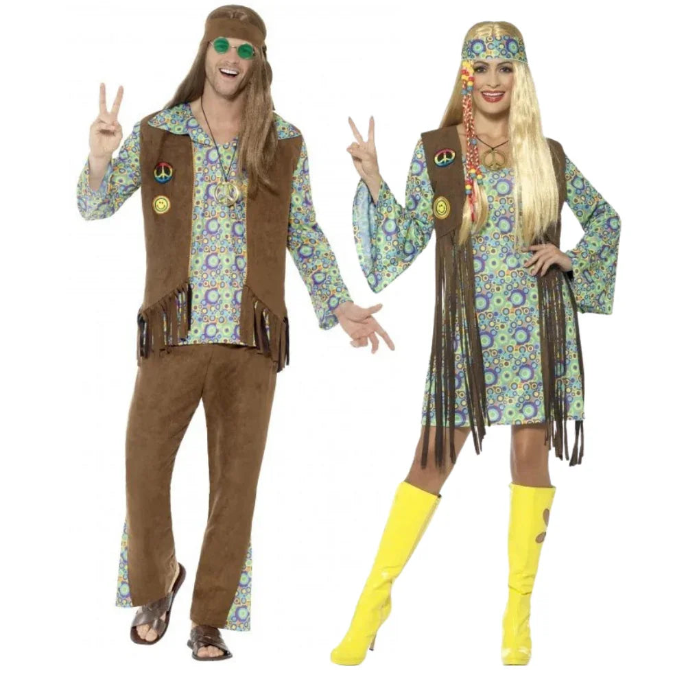 Disfraces en Pareja de Hippies Psicodélicos Hippies Disfraces Simon