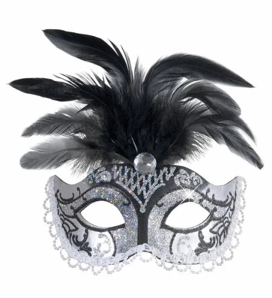 Mascara decorada y con pluma COMPLEMENTOS Widmann