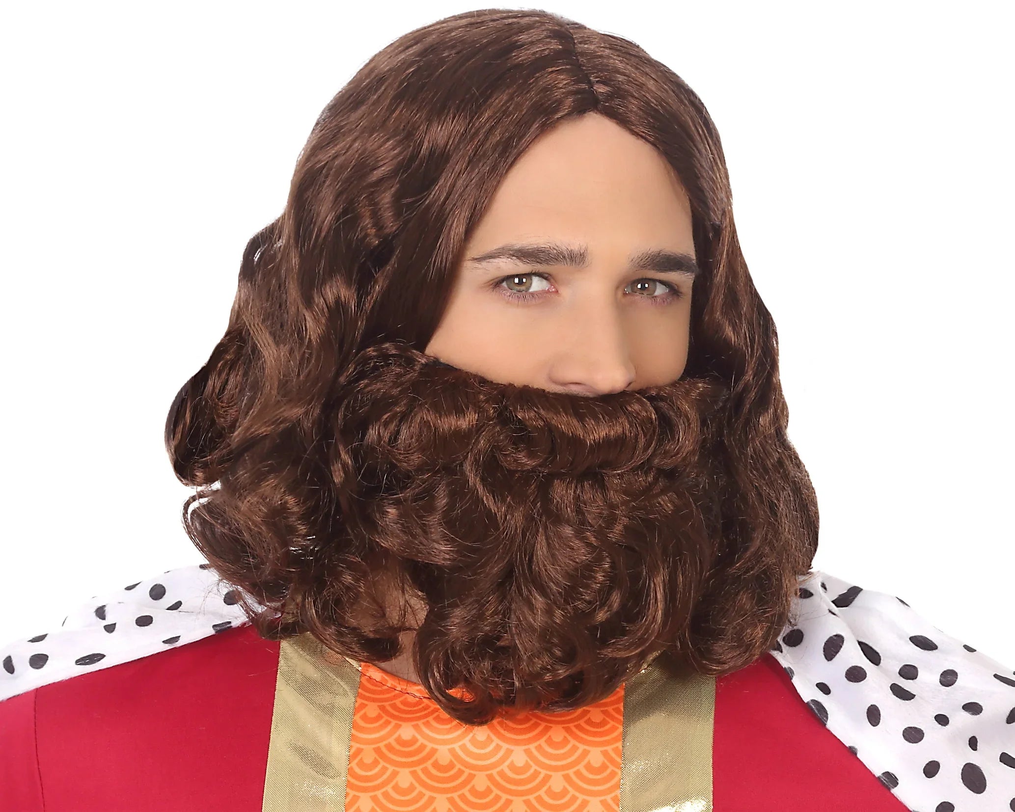 Peluca Castaña con Barba Pelucas Castañas Atosa