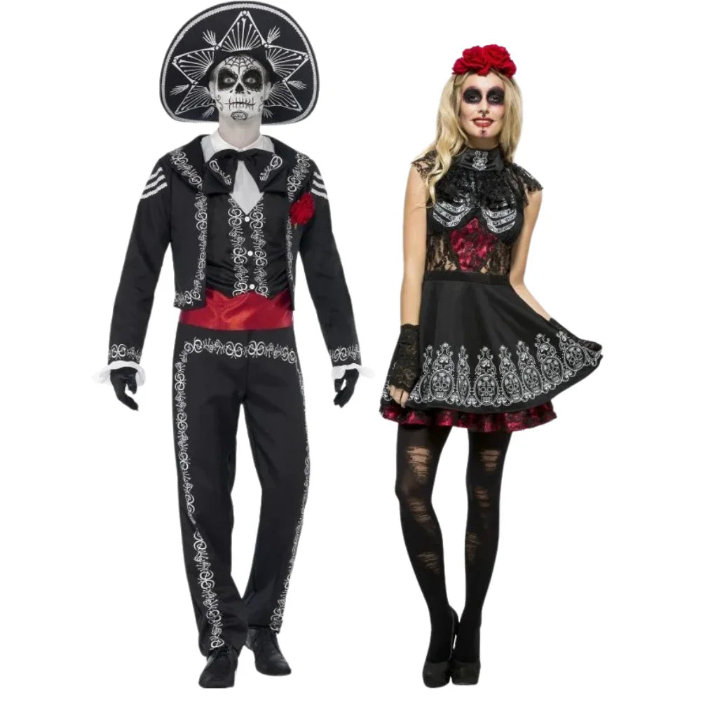 Disfraces en Pareja de la Muerte Mexicana Catrina Disfraces Simon