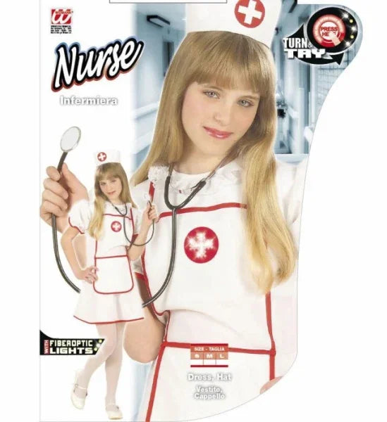 Disfraz de Enfermera, con luz en la cruz INFANTILES Widmann
