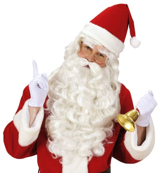 Peluca Blanca y Barba de Santa Claus Premium COMPLEMENTOS Widmann