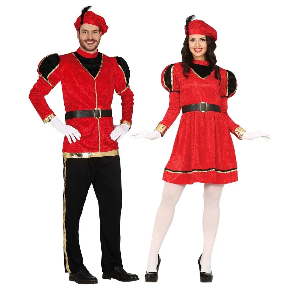 Disfraces en Pareja de Paje Real Rojo Pajes Reales Disfraces Simon