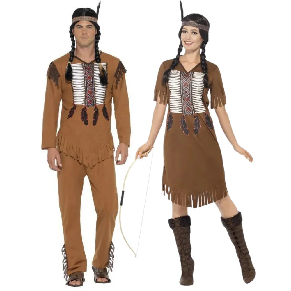 Disfraces en Pareja de Indios Marrones Indio Disfraces Simon