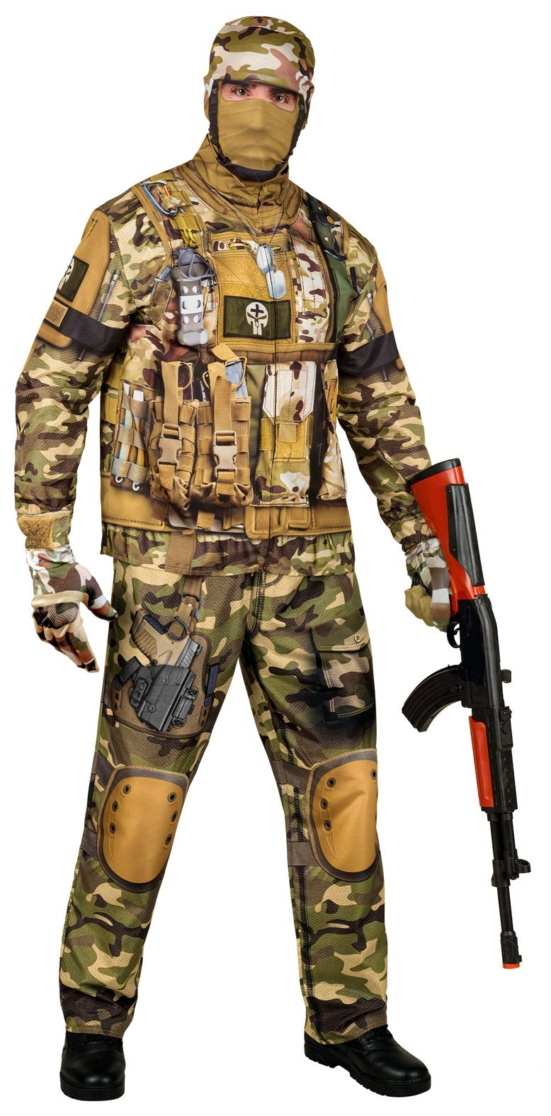 Disfraz de Soldado con Camuflaje Militar para Hombre Militares y Soldados Widmann