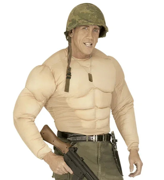 Cuerpo Musculoso para Adulto Camisetas Disfraz Widmann