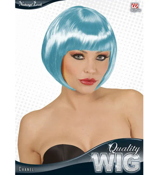 Peluca Media Melena Azul COMPLEMENTOS Widmann