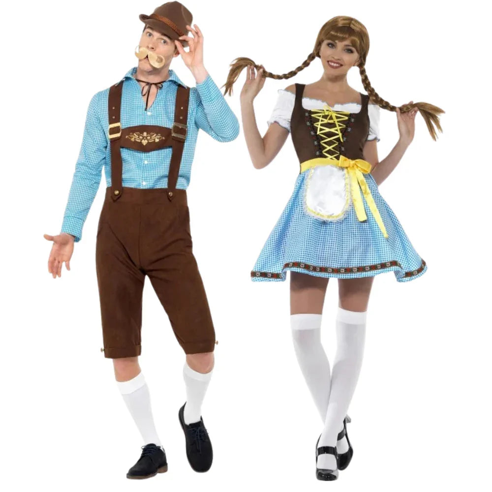 Disfraces en Pareja de Bávaros Azules Tiroleses Oktoberfest Disfraces Simon