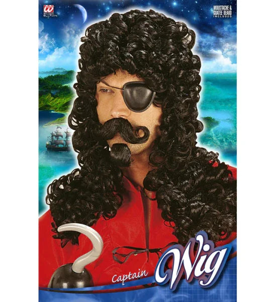 Peluca Morena con Bigote y Perilla COMPLEMENTOS Widmann