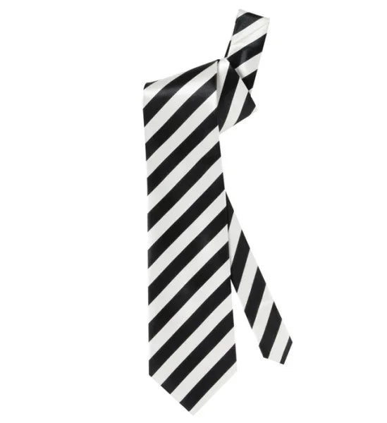 Corbata de Rayas Blancas y Negras COMPLEMENTOS Widmann