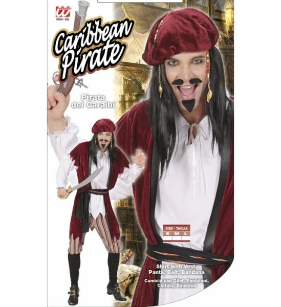 Disfraz de Pirata Caribeño Adultos Widmann