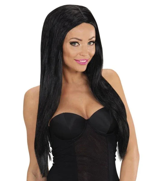 Peluca Morena Larga sin Flequillo COMPLEMENTOS Widmann