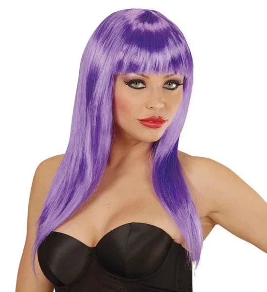 Peluca con Melena Morada COMPLEMENTOS Widmann