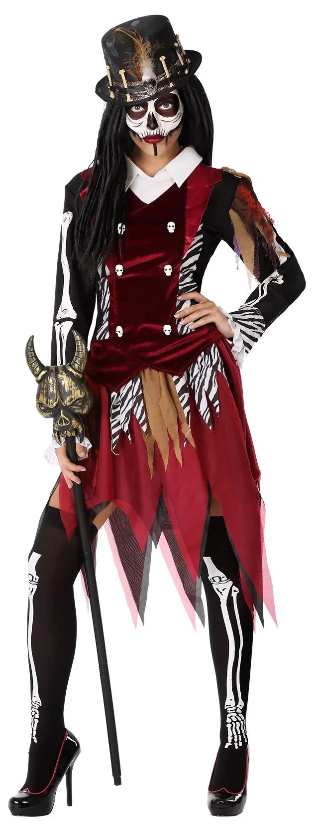 Disfraz de Hechicera Vudú para Mujer Hechiceros y Muñecas Vudú Atosa