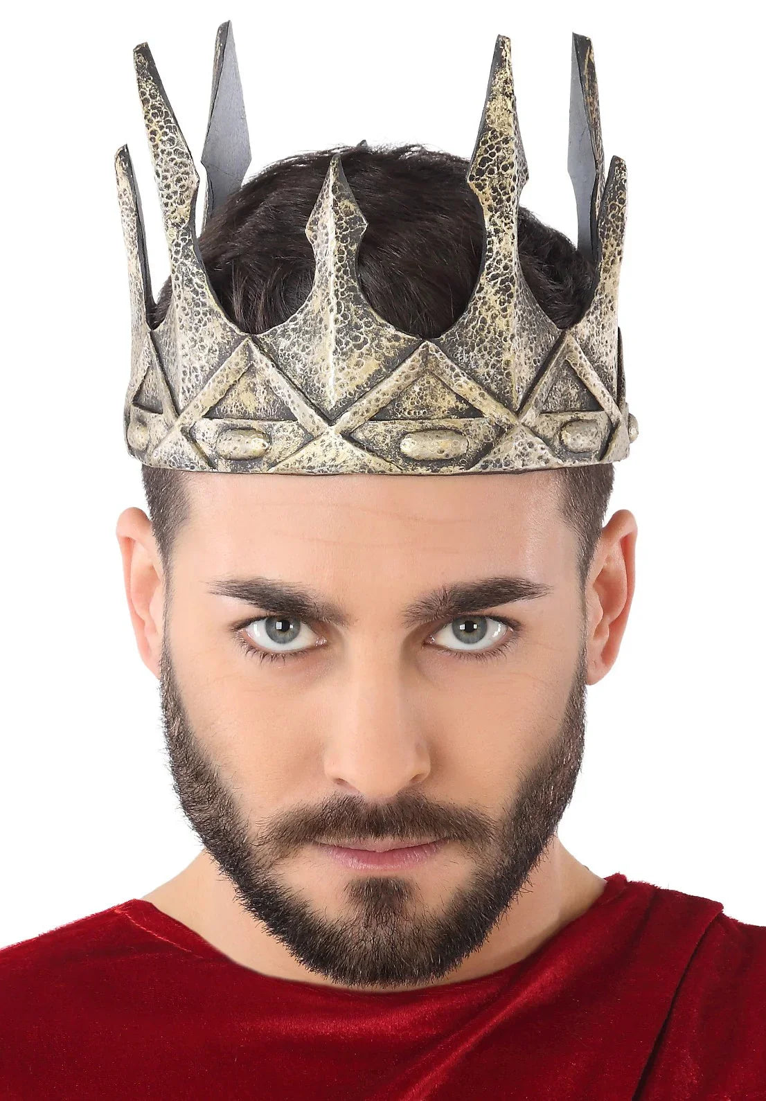 Corona de Rey Medieval Plateada de Foam Coronas y Tiaras Atosa