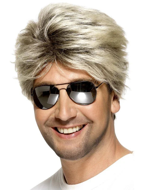 Peluca Rubia Años 80 COMPLEMENTOS Smiffys