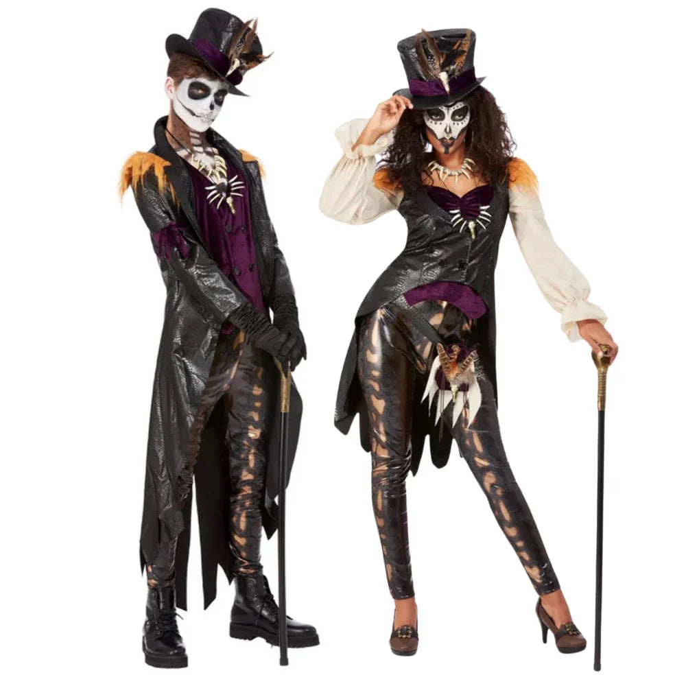 Disfraces en Pareja de Brujos Voodoo Hechiceros y Muñecas Vudú Disfraces Simon
