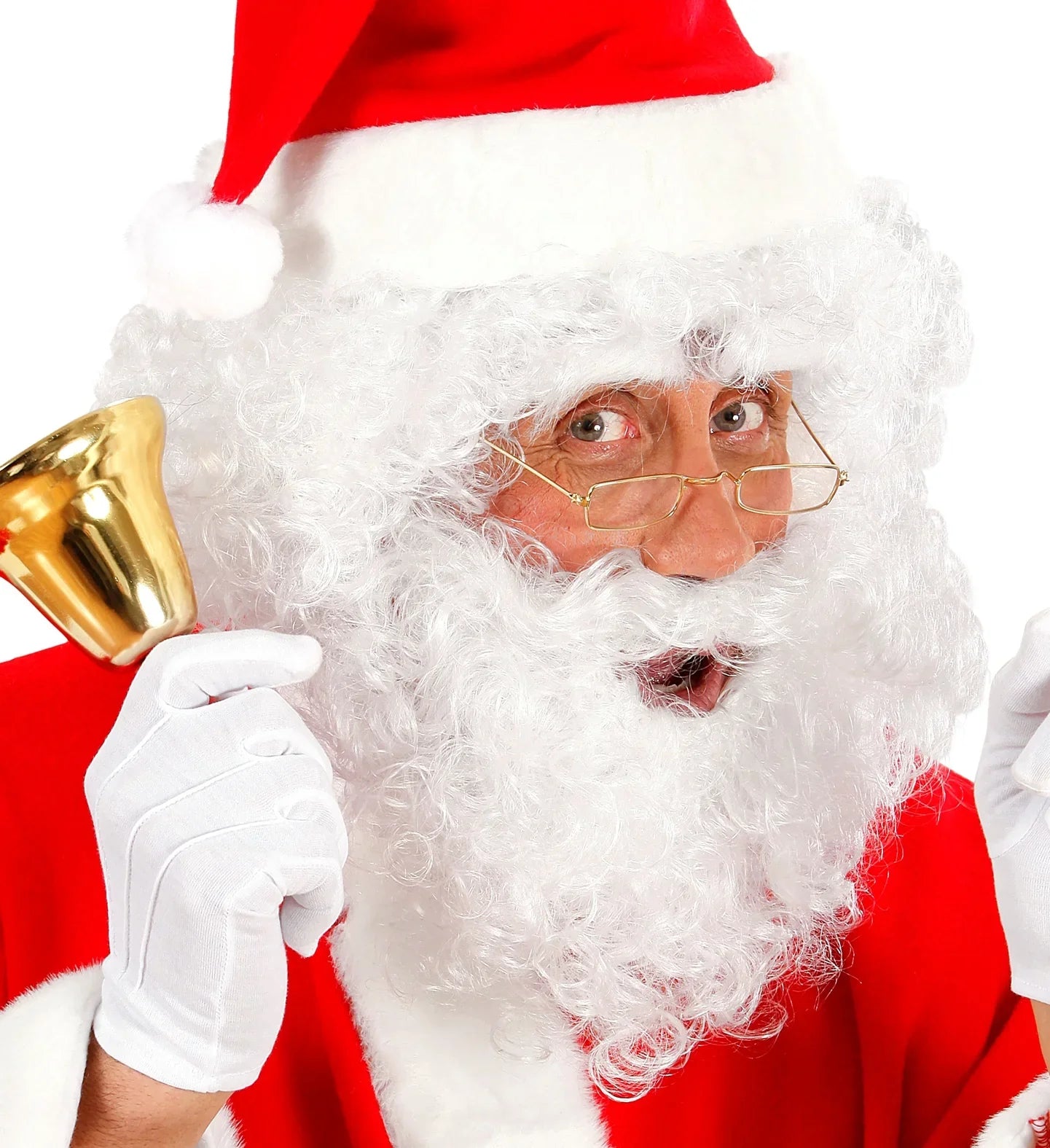 Peluca Blanca Rizosa con Barba COMPLEMENTOS Widmann