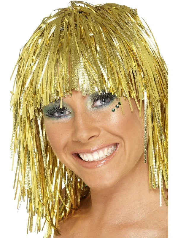 Peluca Disco Dorada COMPLEMENTOS Smiffys
