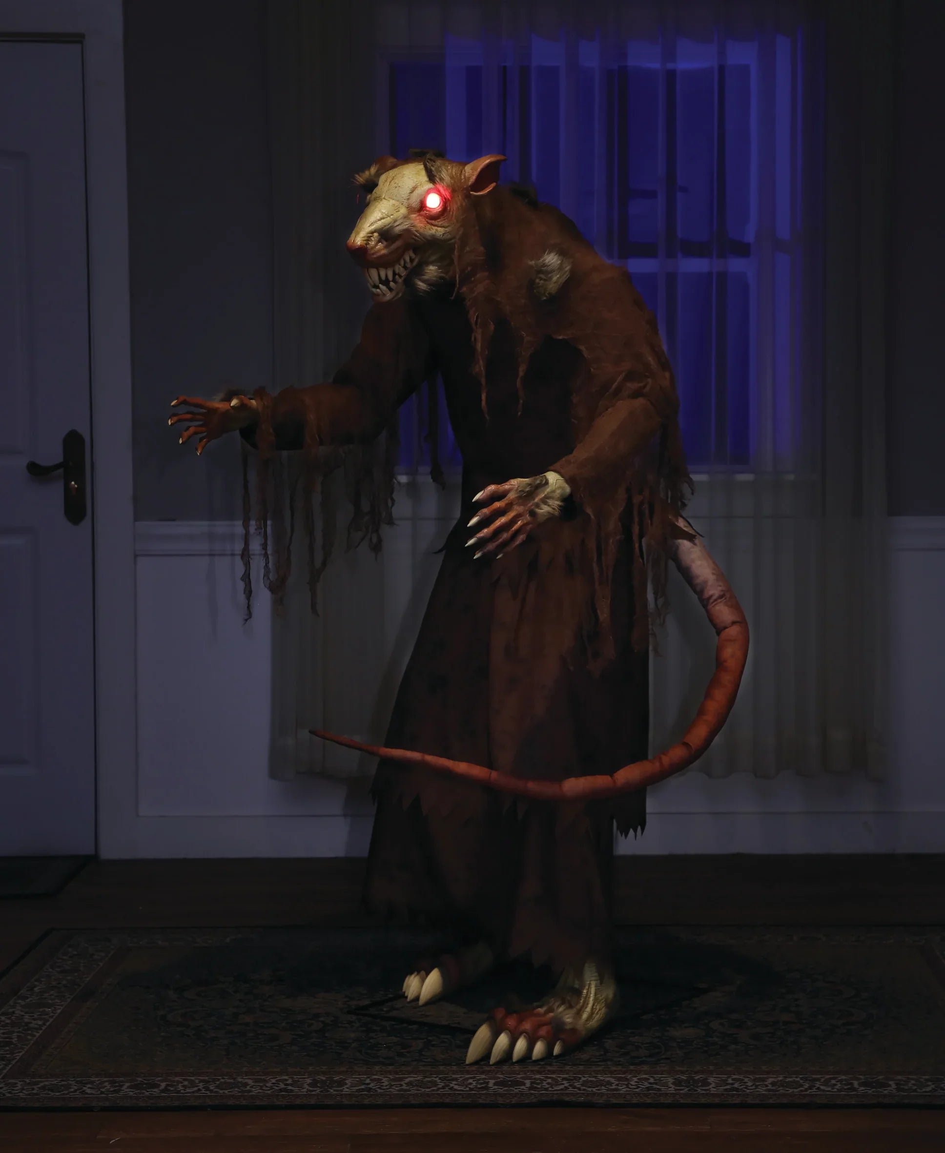 Rata Gigante Monstruosa con Movimiento, Luz y Sonido Decoración Halloween Palmer