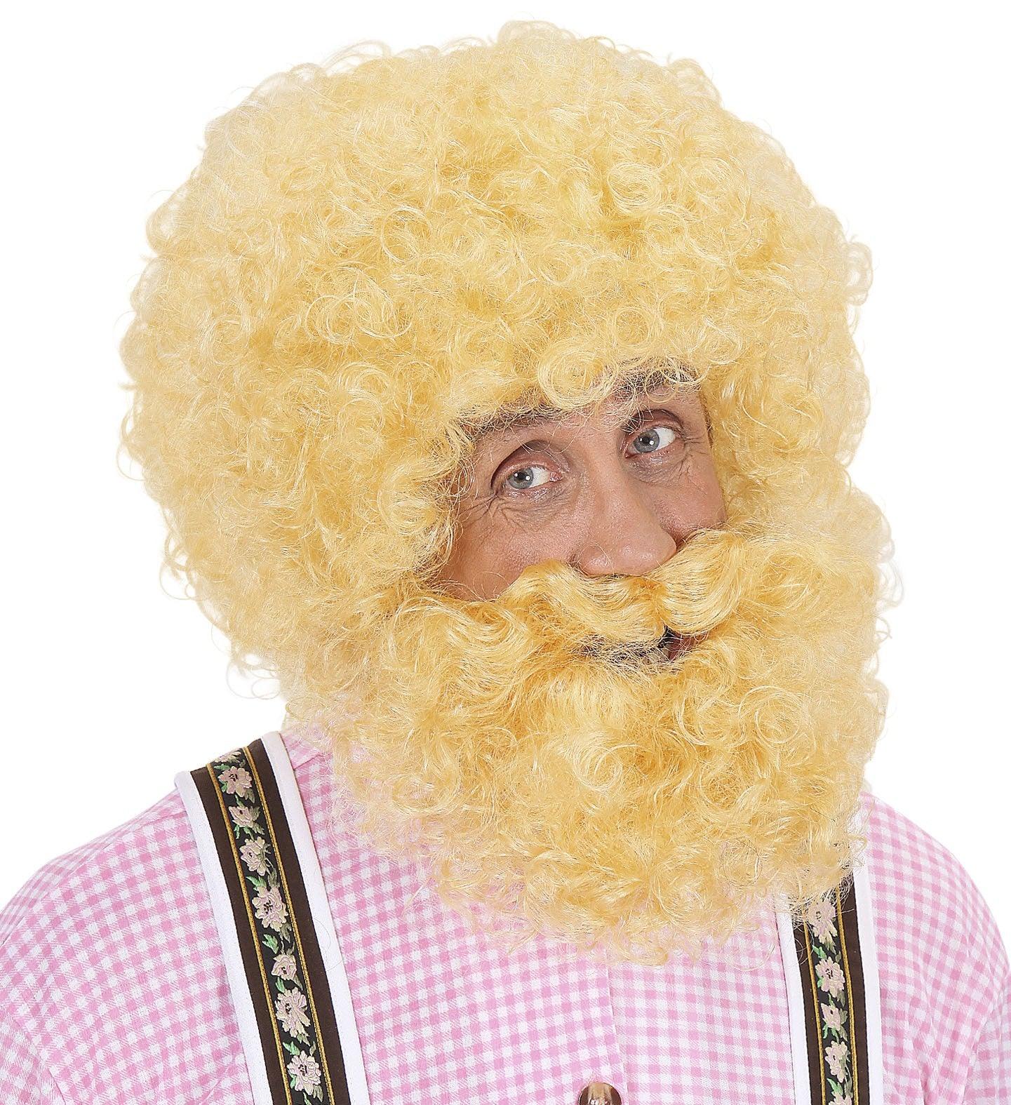 Peluca Rubia Rizosa con Barba COMPLEMENTOS Widmann