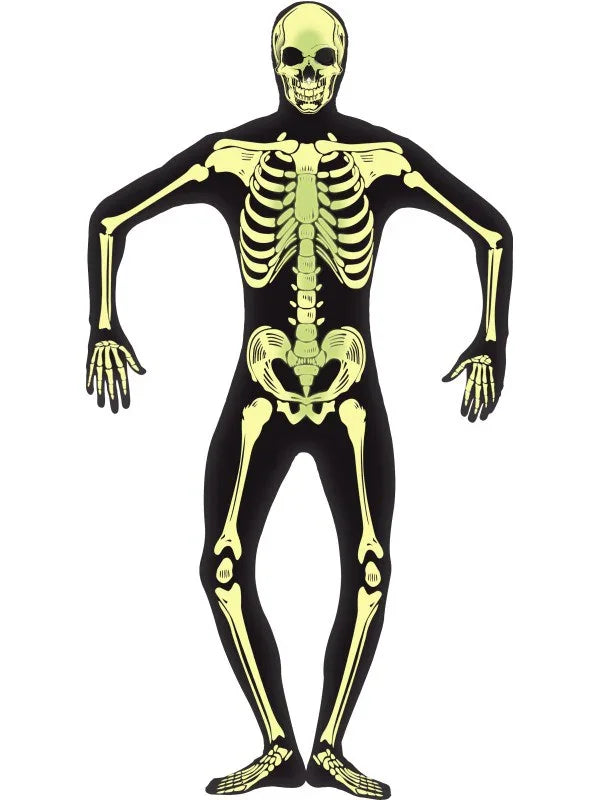 Disfraz Esqueleto Segunda Piel Fluorescente para Adulto Segunda Piel - Morphsuits Smiffys