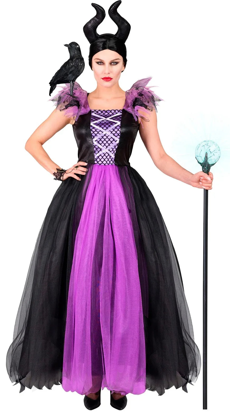 Disfraz de Bruja Maléfica Con Falda de Tul para Mujer Maléfica Widmann